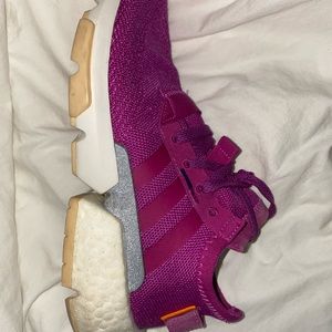 Purple adidas sneakers